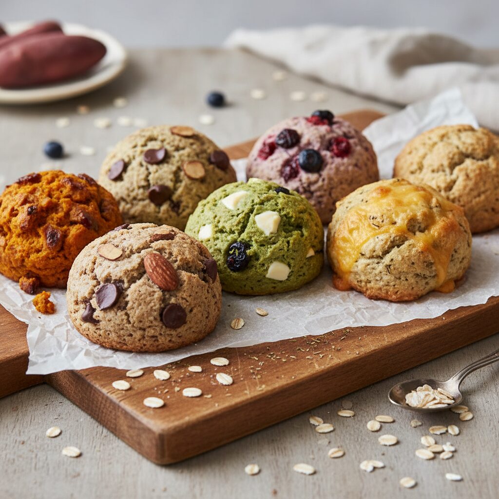 베노프 오트스콘 6가지 맛 구성, 군고구마맛, 아몬드초코칩맛 등