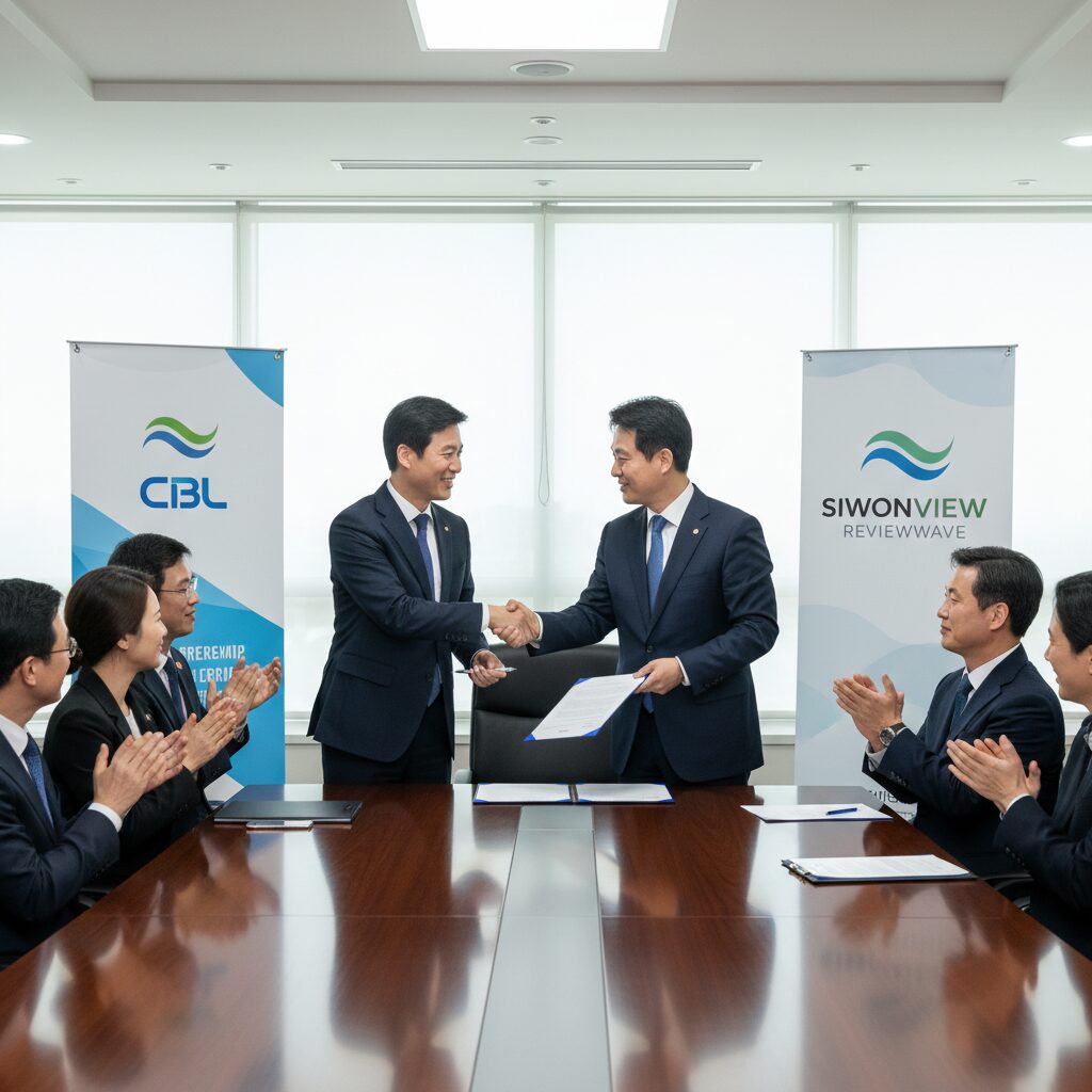 CBL 시원뷰 리뷰웨이브 MOU 협약식 현장 사진