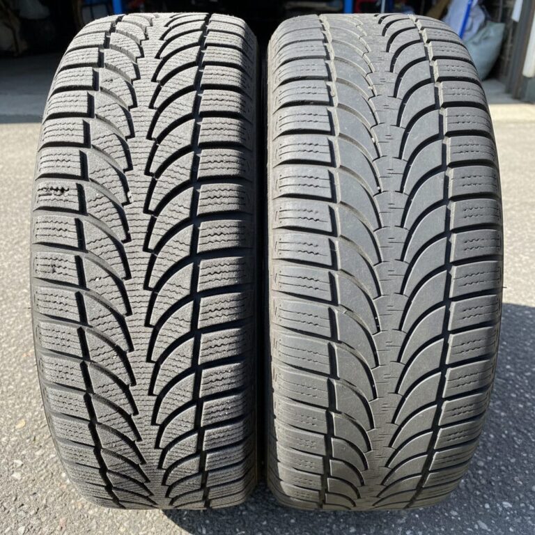 겨울용 타이어와 여름용 타이어 트레드 디자인 비교 사진