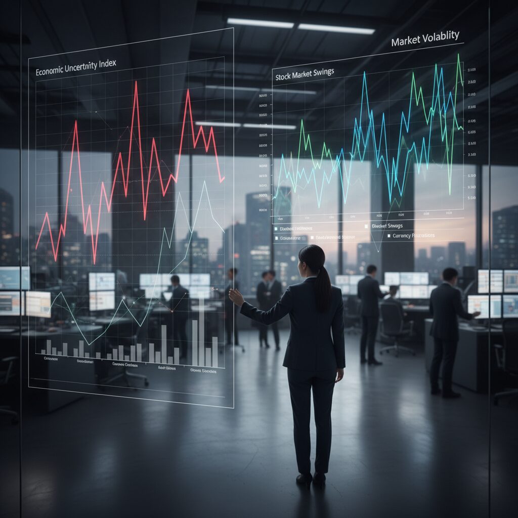 경제 불확실성 지표와 시장 변동성 그래프