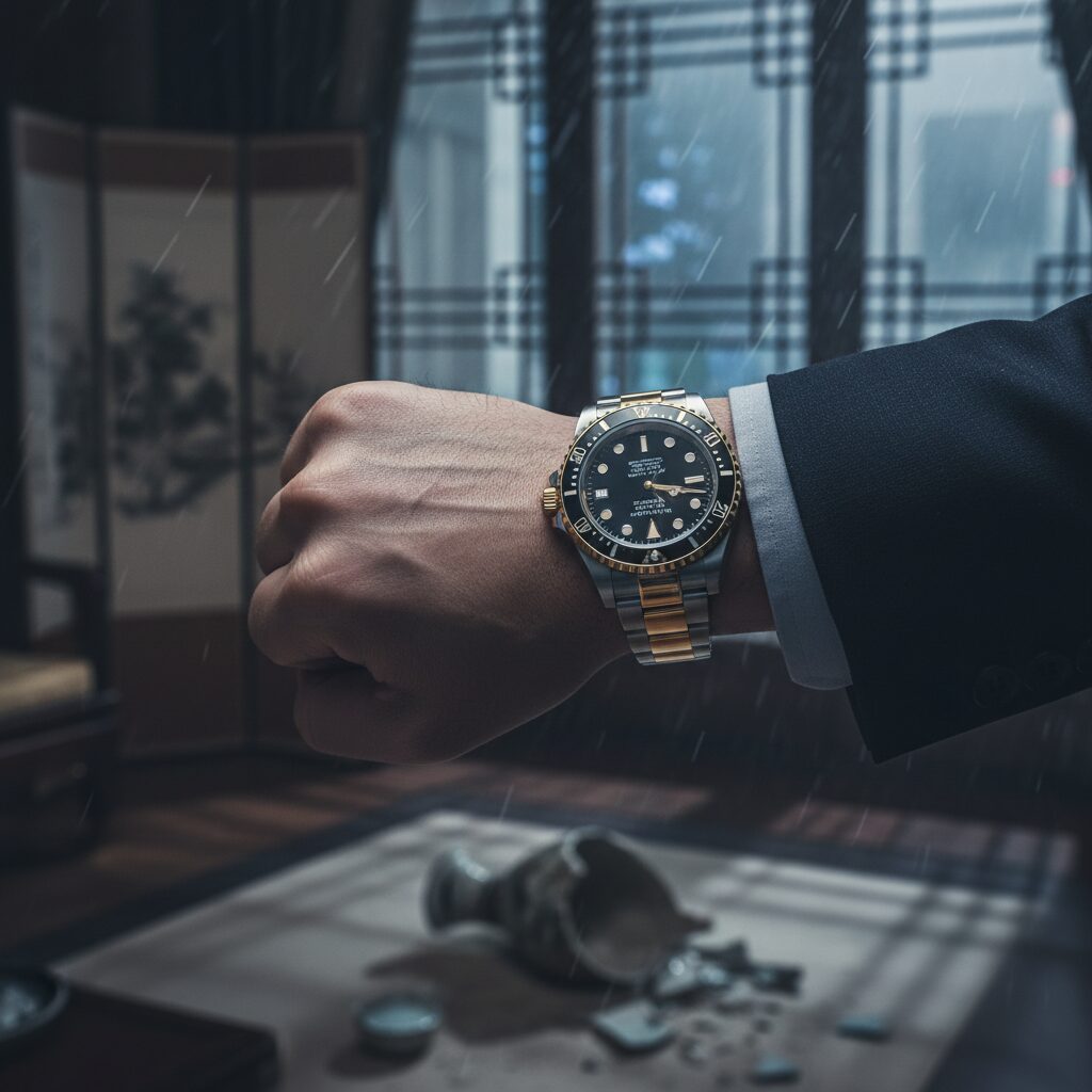 악연 드라마 속 롤렉스 시계 클로즈업 장면