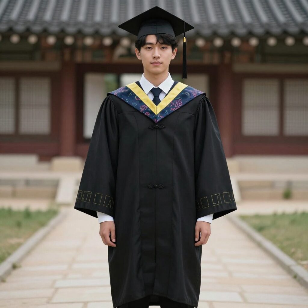 졸업 가운과 잘 어울리는 옷과 코디