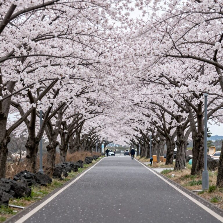 제주도 3월말 날씨와 벚꽃 길 풍경