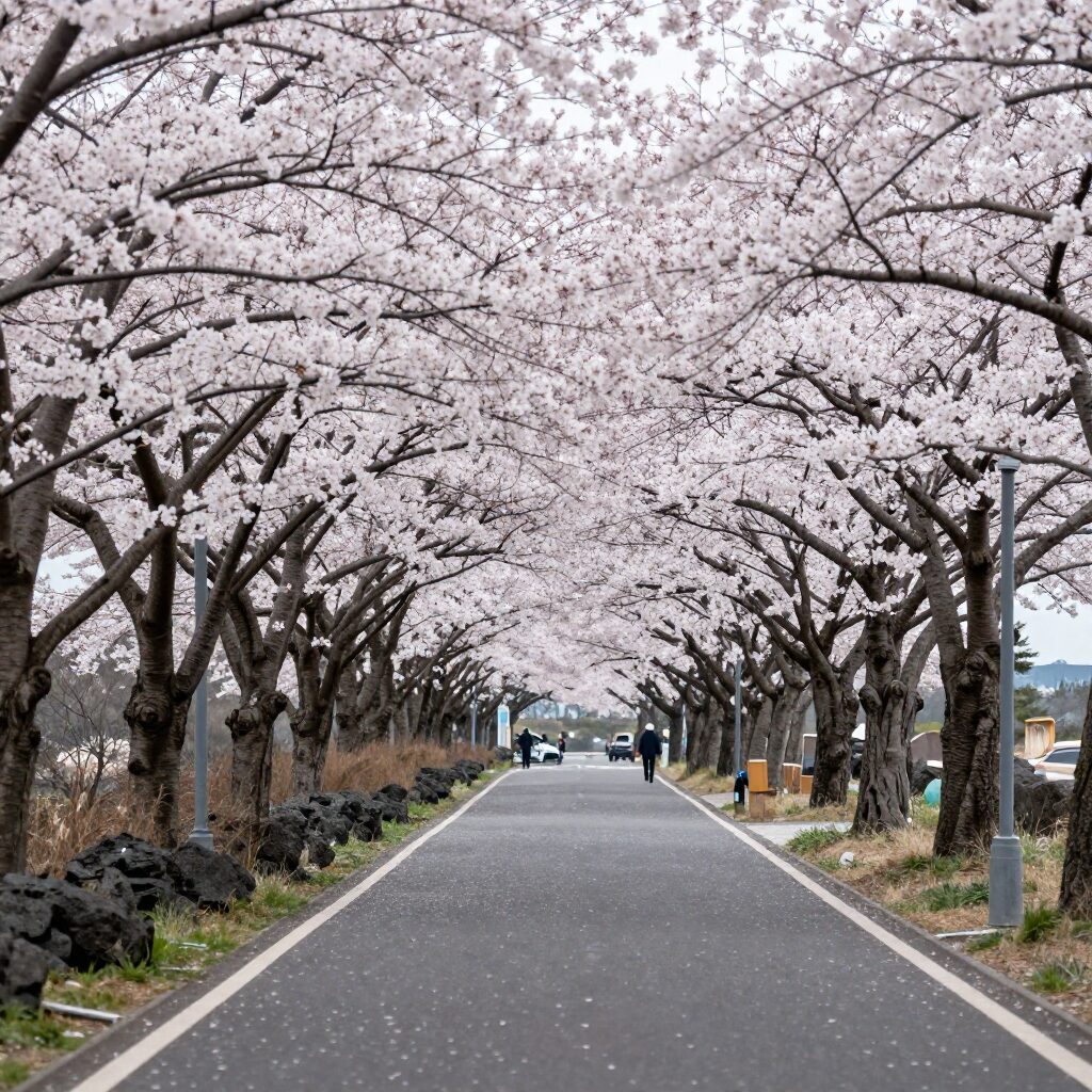 제주도 3월말 날씨와 벚꽃 길 풍경