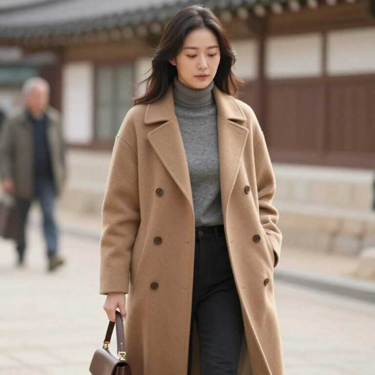 따뜻한 외투와 얇은 옷을 함께 준비한 3월 옷차림