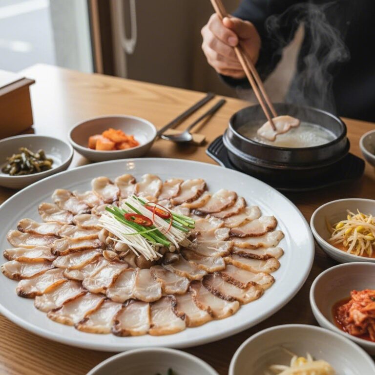 홍성 남당항 새조개 샤브샤브 접시에 담긴 신선한 새조개