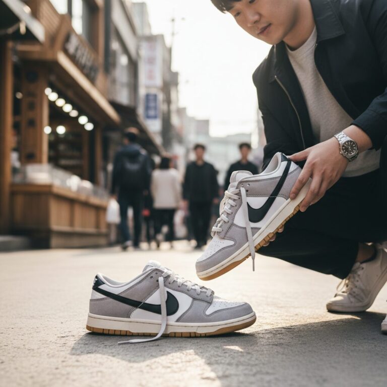 나이키 덩크 로우 레트로 스모크 그레이 운동화 실물 사진