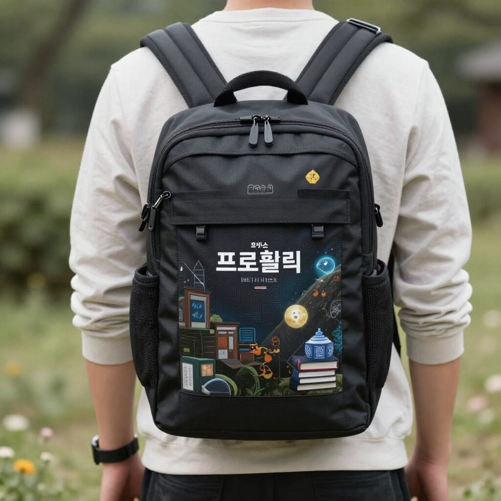 프로스펙스 프로홀릭 책가방 실제 착용 모습