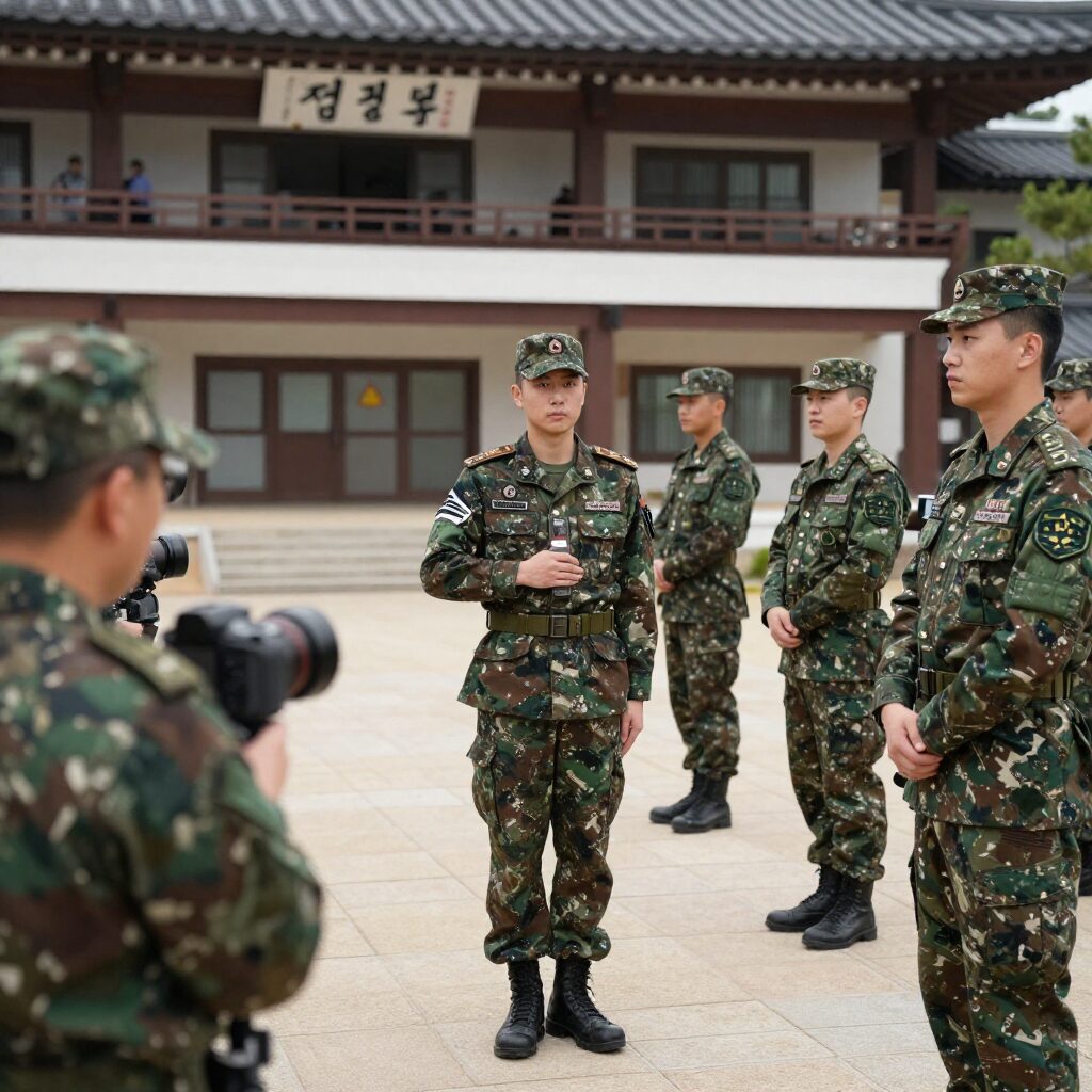육군학생군사학교에서 진행되는 ROTC 임관식 장면