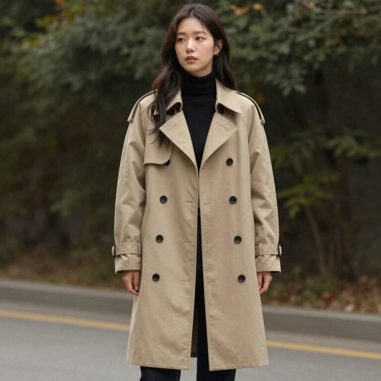 트렌디한 오버사이즈 여성 트렌치코트로 완성한 가을 데일리 룩