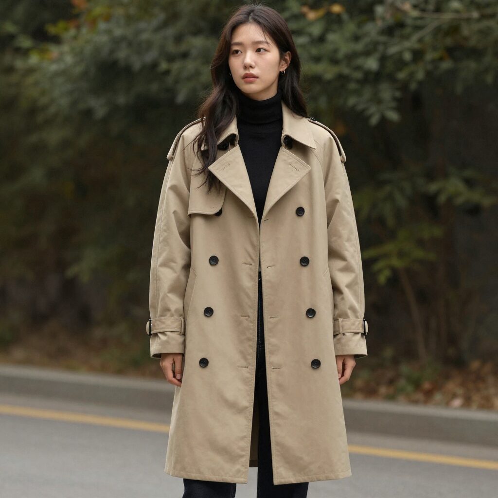 트렌디한 오버사이즈 여성 트렌치코트로 완성한 가을 데일리 룩