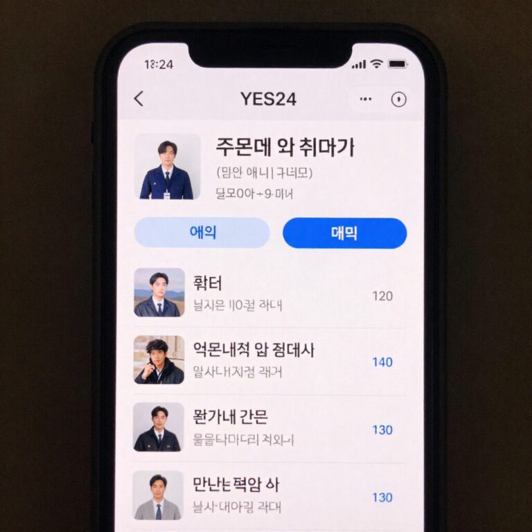 YES24 주문내역 및 취소 화면 예시
