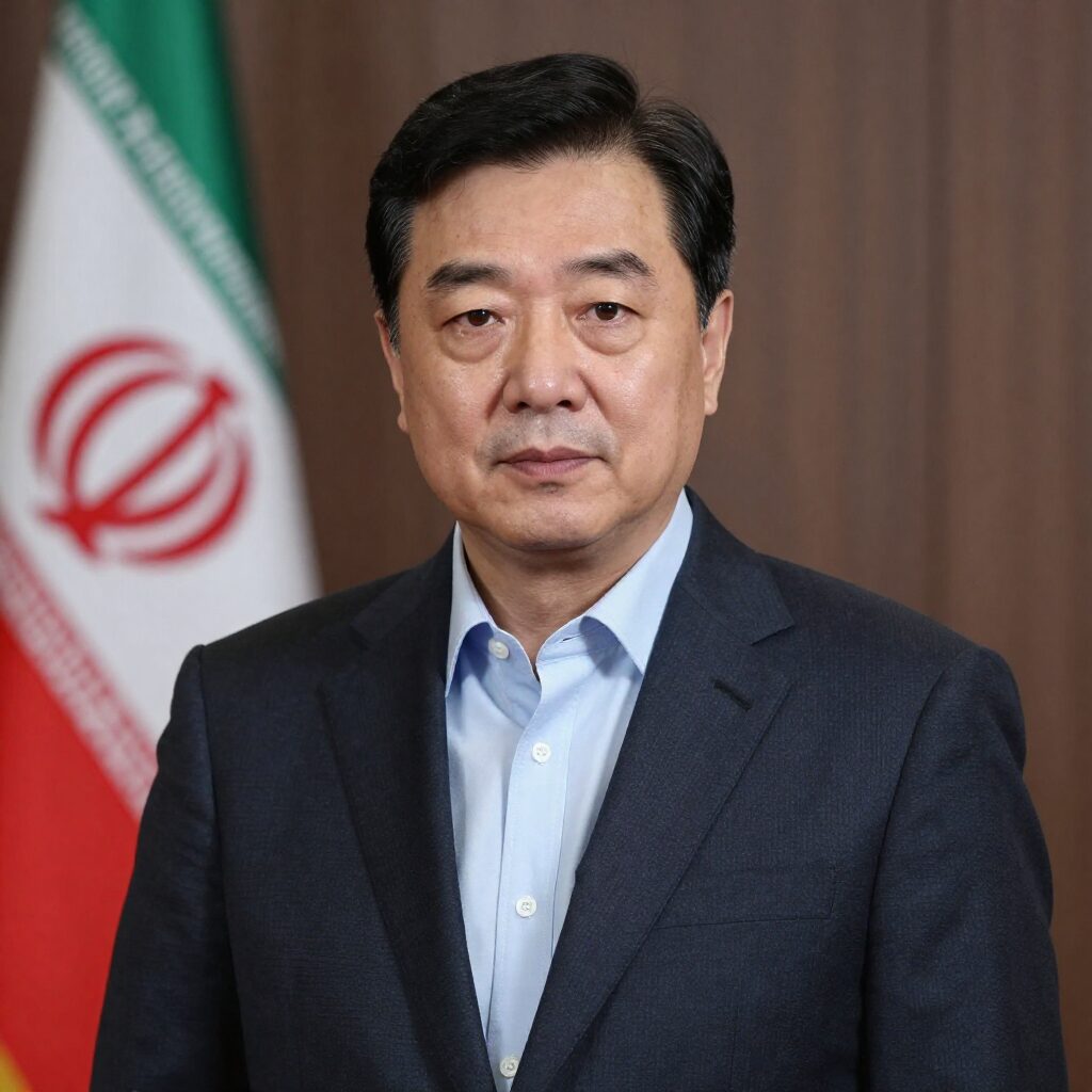 이란 실권자 알리 라리자니의 공식 포트레이트 사진