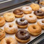 빈스링에서 판매하는 다양한 종류의 도넛이 포장된 모습