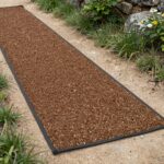 야자매트를 정원 산책로에 설치하는 과정