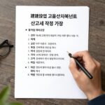 건설업 고용산재보험료 신고서 작성 과정 요약 다이어그램