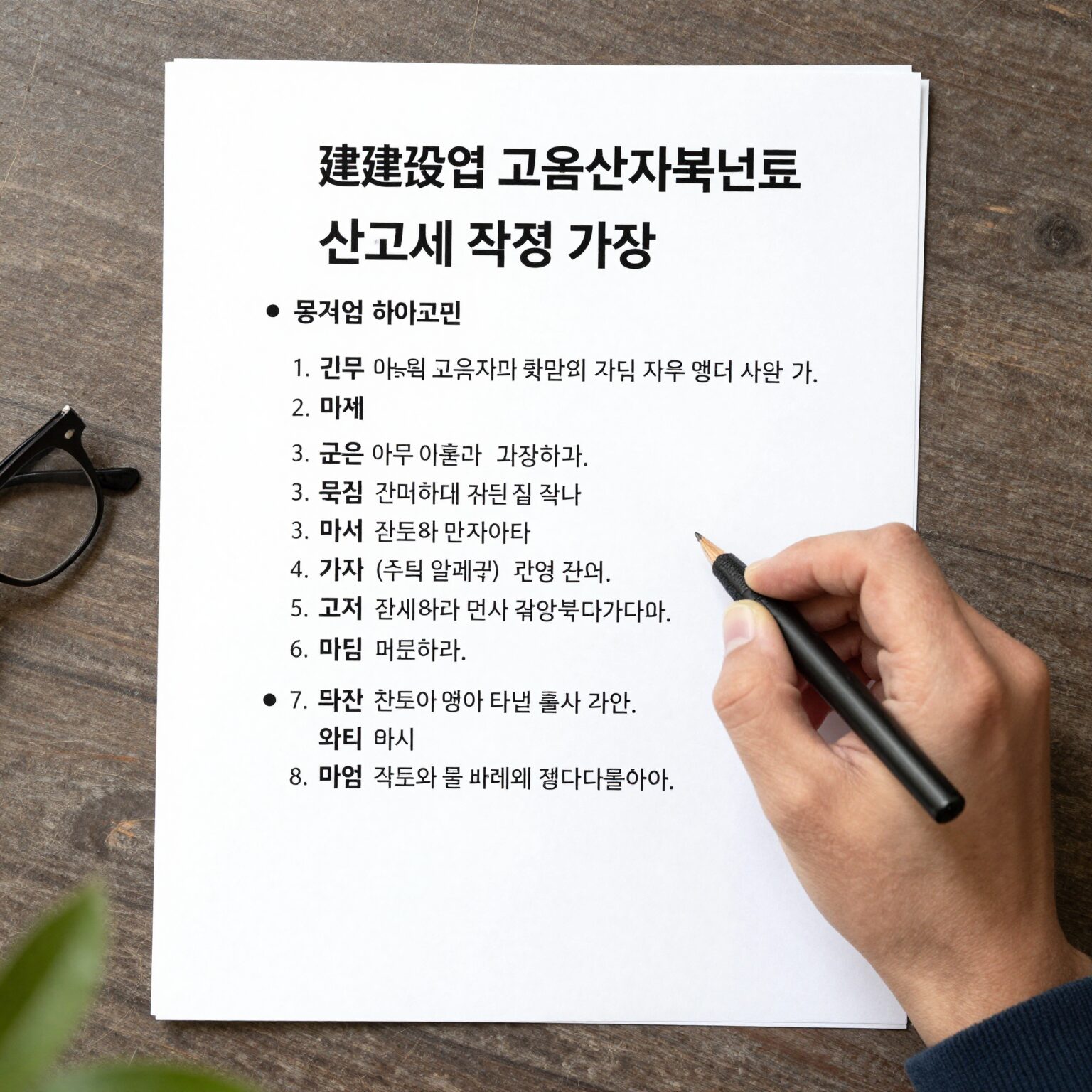 건설업 고용산재보험료 신고서 작성 과정 요약 다이어그램