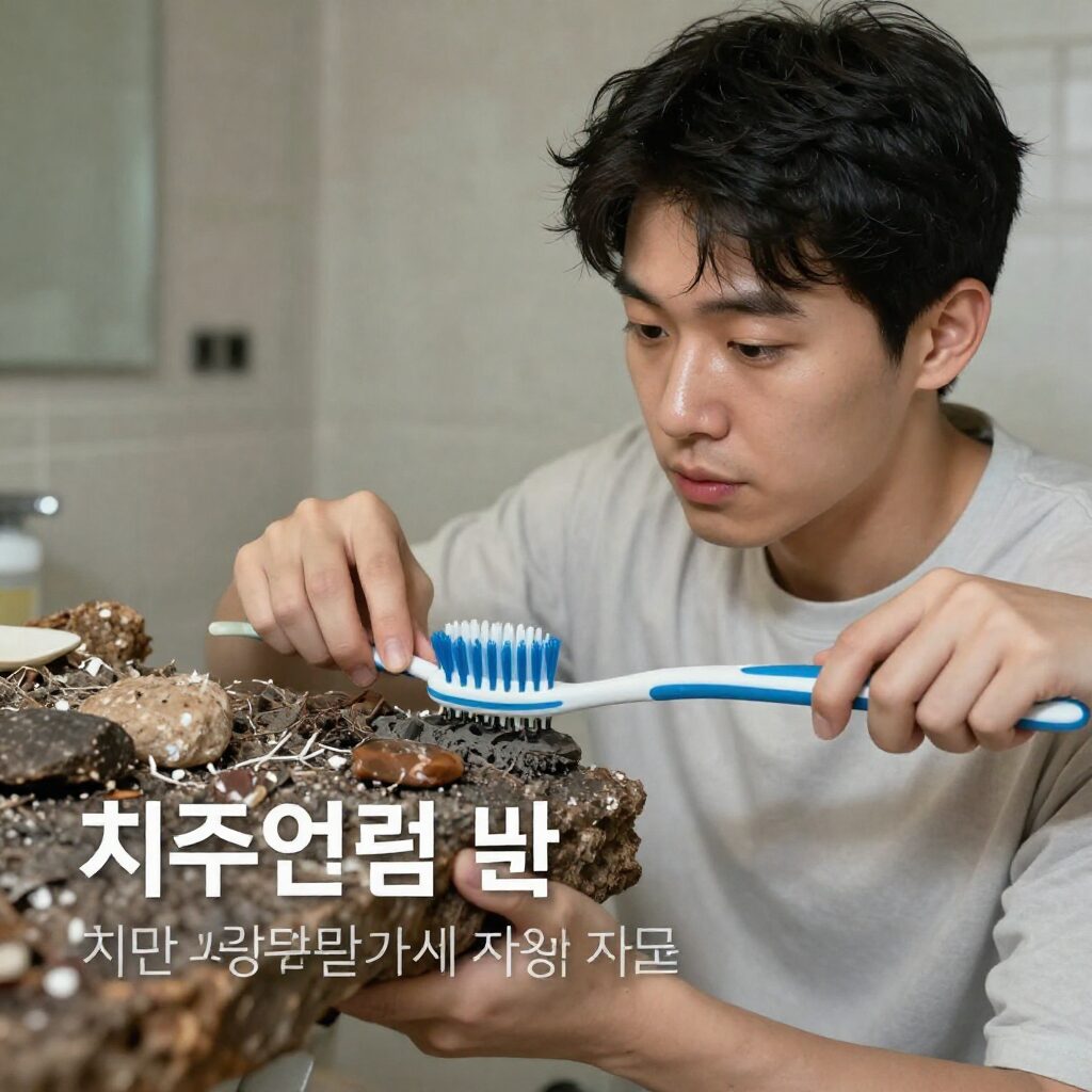 치주염 치료를 위한 치간 칫솔과 칫솔 사용법