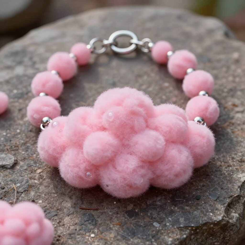 핑크색 구름 모양 키링이 연결된 이클립스 세트 사진