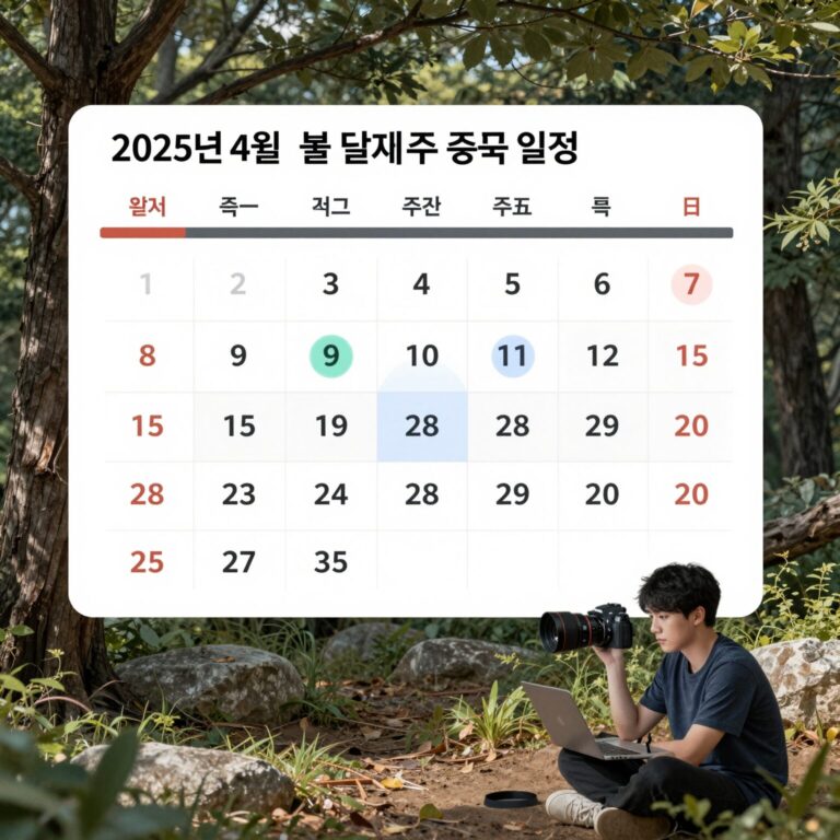 2025년 4월 둘째 주 경제 일정과 주요 지표를 나타낸 달력과 차트 이미지