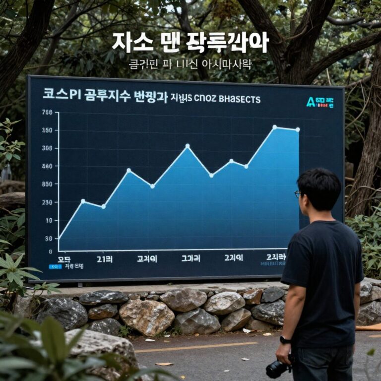 코스피 공포지수 변동 차트와 지수 움직임 비교