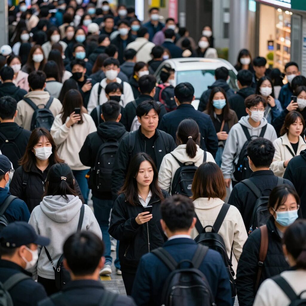 혼잡한 김포골드라인 승객들