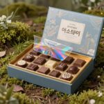 고디바 화이트데이 한정판 초콜릿 어쏘트먼트 상자가 열린 모습