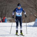 김윤지 선수 크로스컨트리 20km 금메달 결승선 통과 순간