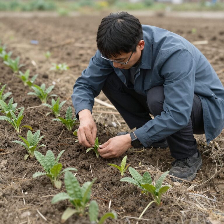 텃밭에 심는 아삭이상추 모종 작업 과정