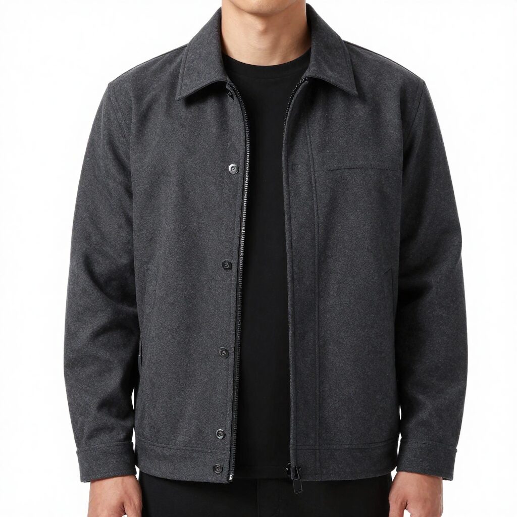 리바이스 청자켓을 여밈과 오픈 스타일링으로 연출한 모습 비교