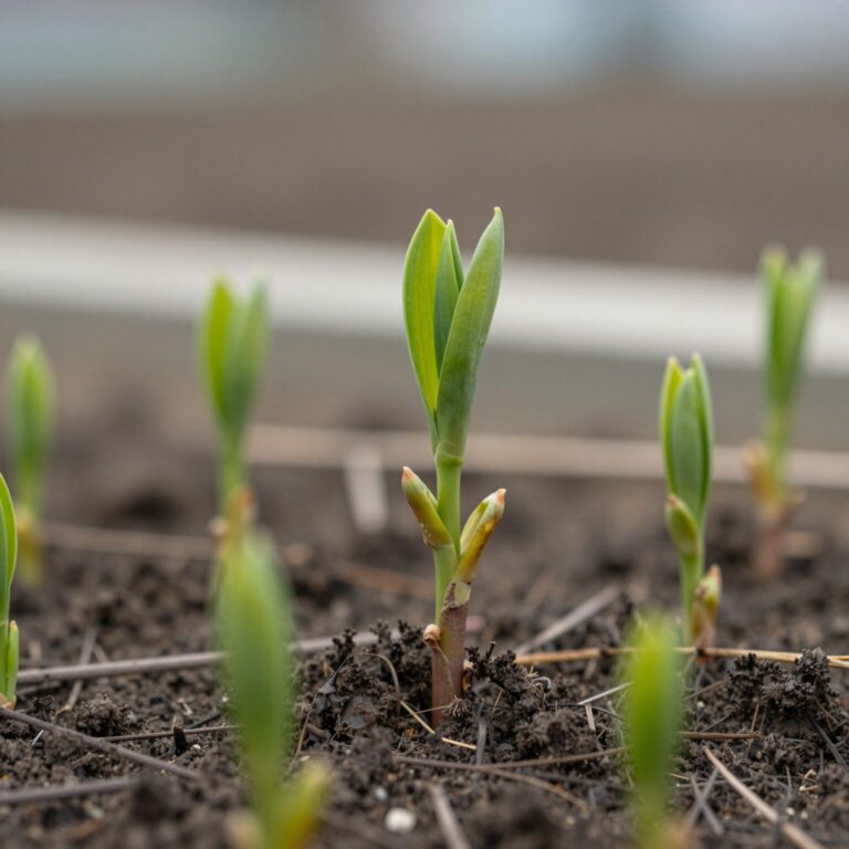 라일락 가지치기 후 건강한 새순이 돋아나는 모습