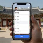 모바일 화면에 무명전설 투표 페이지가 표시된 모습, 참가자 목록과 투표 버튼이 보임