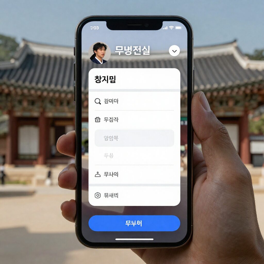모바일 화면에 무명전설 투표 페이지가 표시된 모습, 참가자 목록과 투표 버튼이 보임