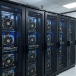 데이터센터 내 여러 대의 엔비디아 GPU가 설치된 모습