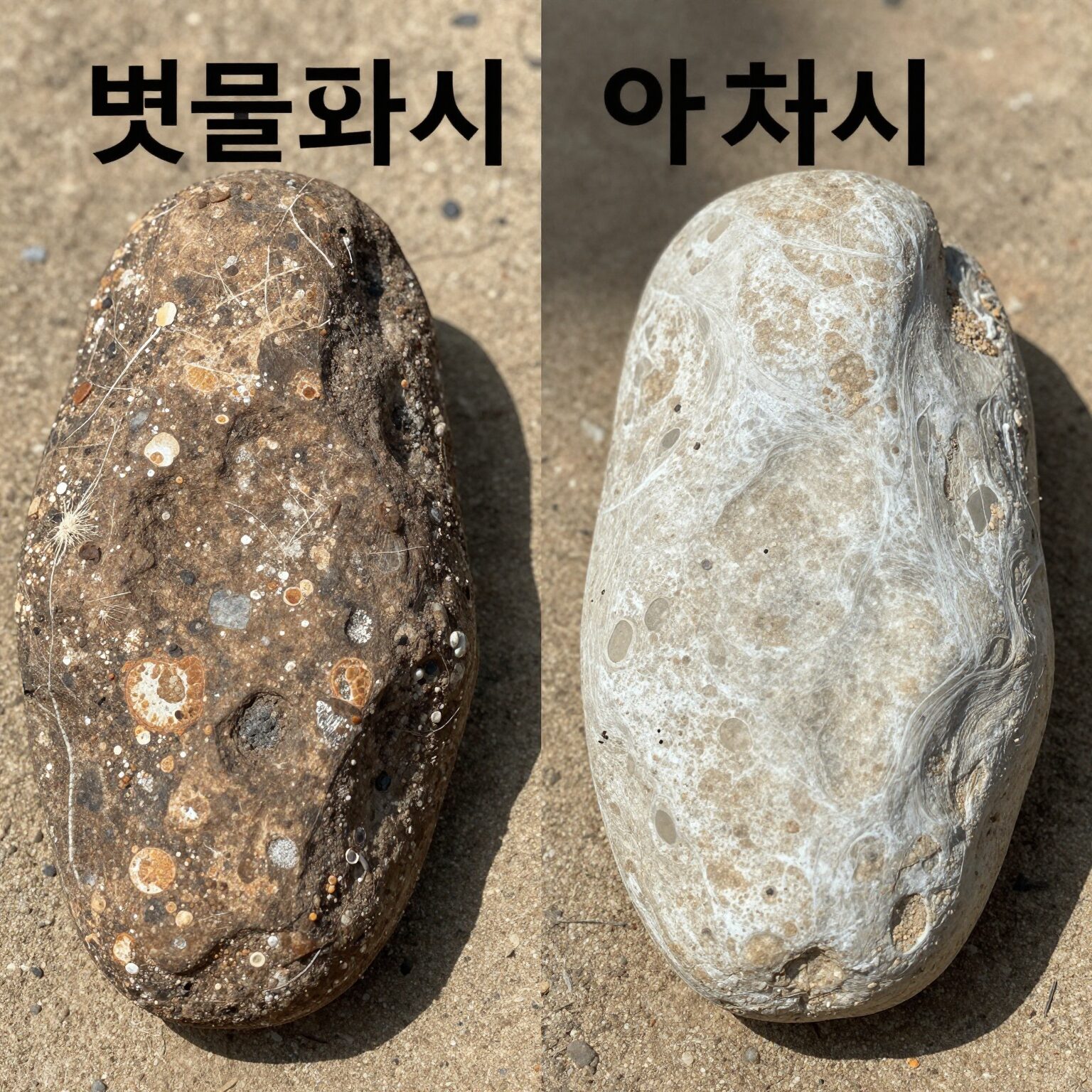 벗굴과 석화의 외관 차이 비교 사진