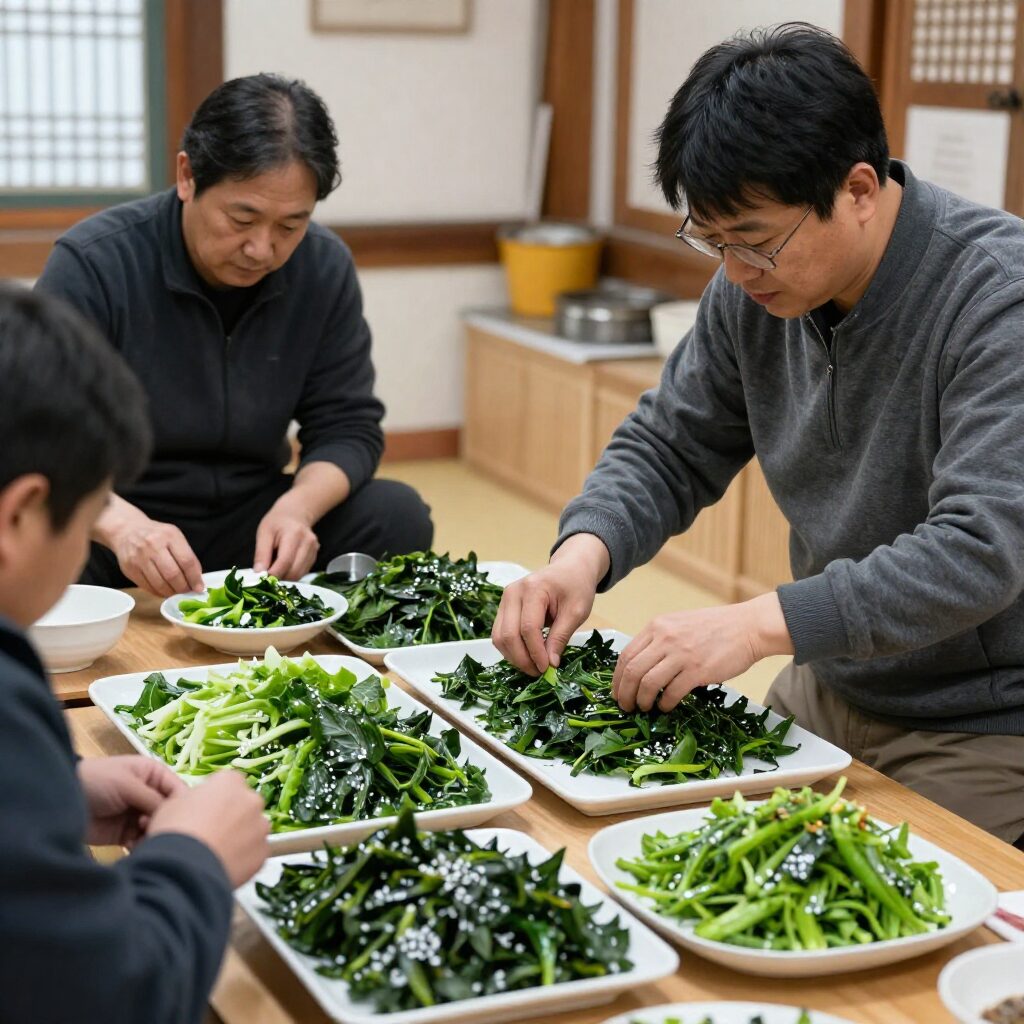 선재스님의 사찰음식 철학을 담은 시금치무침과 장담그기 체험 과정
