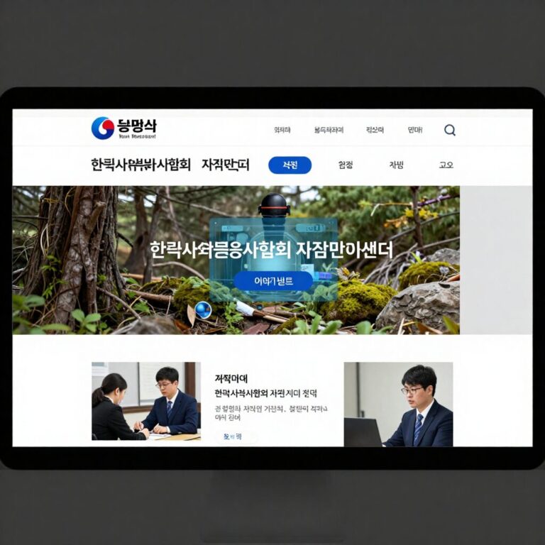 한국사회복지사협회 자격관리센터 홈페이지 화면