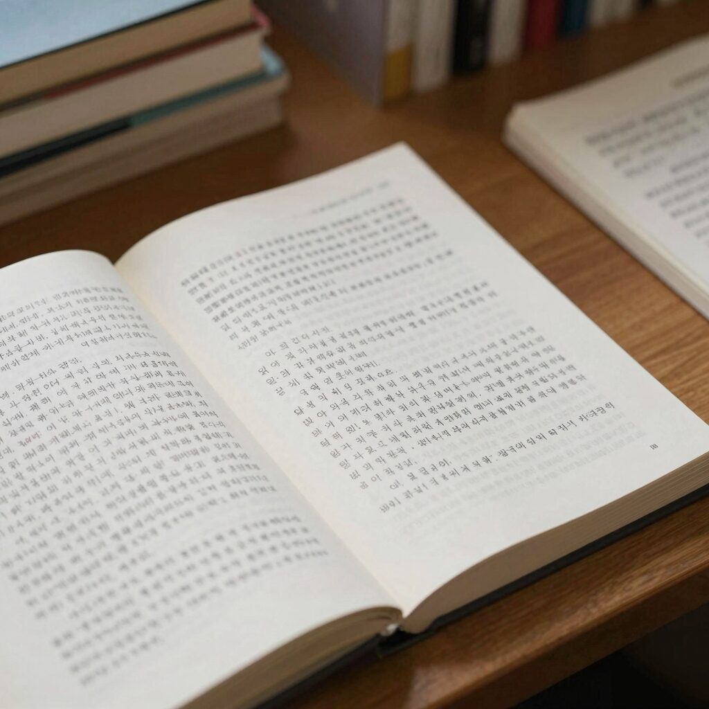 올백기출문제집이 펼쳐진 책상 위 학습 현장