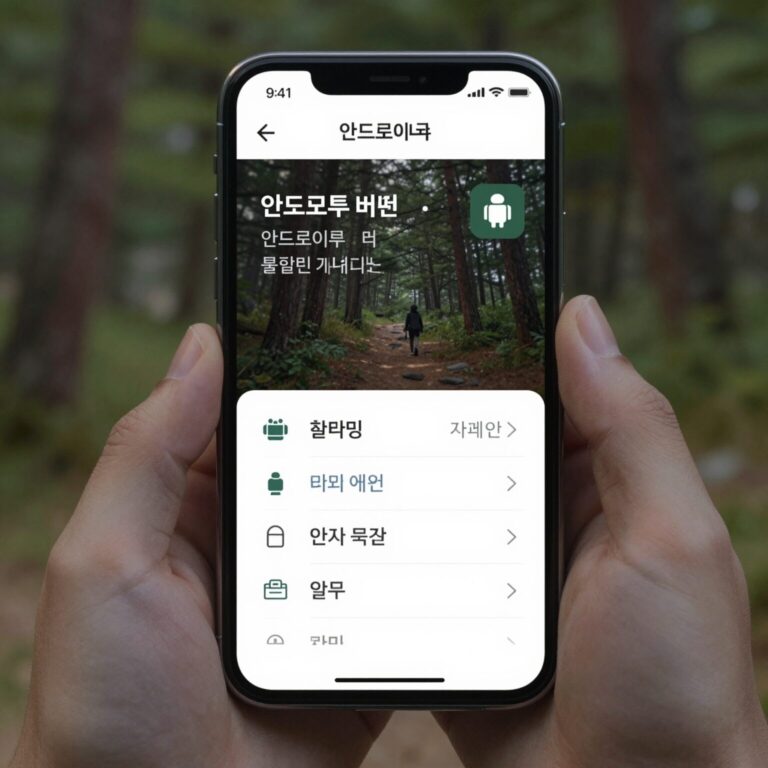 스마트폰 설정 메뉴에서 안드로이드 버전을 확인하는 화면