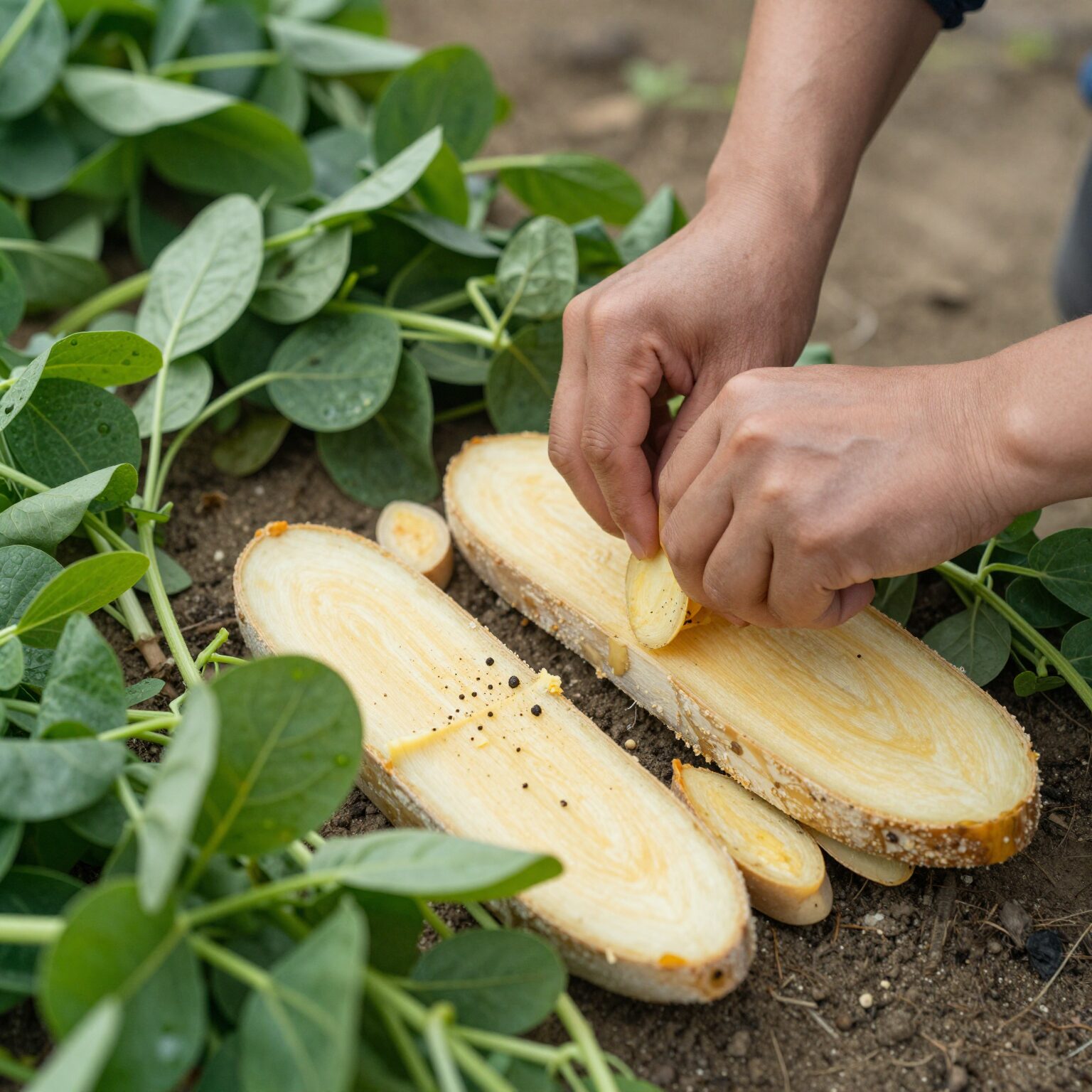 오이소박이용 오이 4등분하고 열십자 칼집 내는 방법 사진
