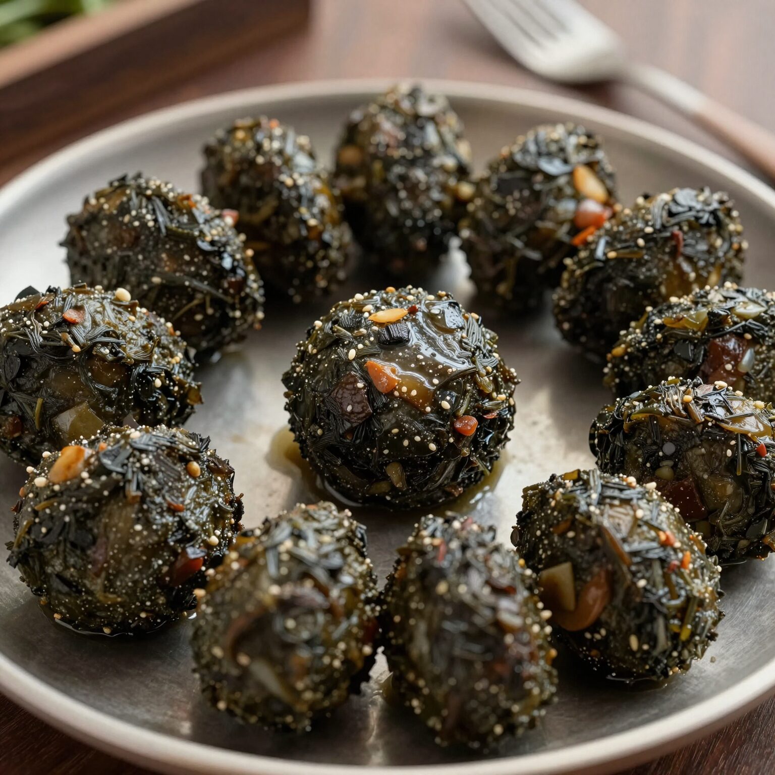 달궈진 팬에 노릇노릇하게 구워지는 두릅부침개