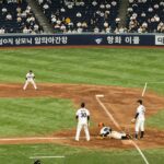 잠실야구장 두산베어스와 한화 이글스 경기 전경