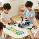 초등학생 어린이날 선물로 추천하는 레고, 킥보드, 보드게임이 놓인 테이블
