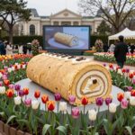 에버랜드 포시즌스 가든에 펼쳐진 화려한 튤립과 대형 시나모롤 포토존