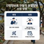 건강보험료 연말정산 분할납부 신청 방법과 일정을 설명하는 인포그래픽