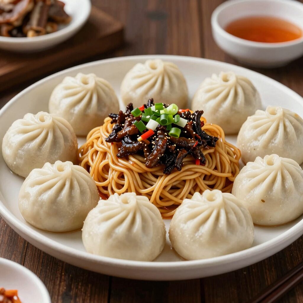 홍콩반점 짜장면 탕수육 군만두 식사 사진