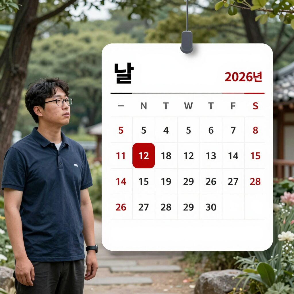 2026년 달력에 빨간색으로 표시된 5월 1일 노동절과 변화를 설명하는 그래픽