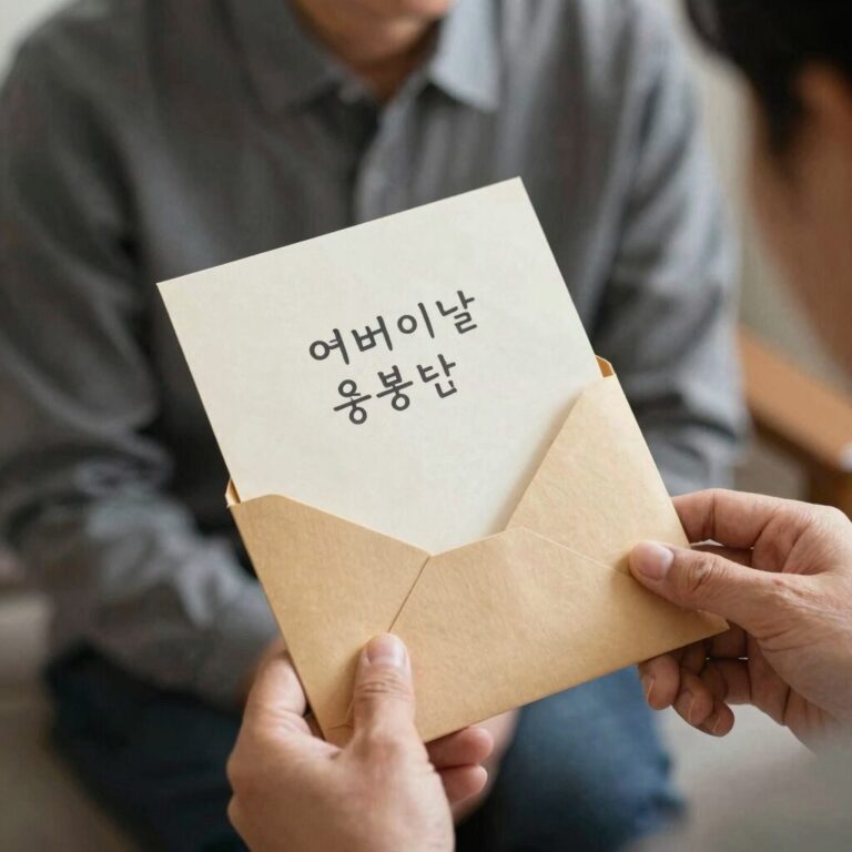 어버이날 부모님께 드릴 용돈 봉투와 정성 가득한 편지