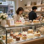 파리바게트 어버이날 인기 케이크와 선물 세트가 진열된 매장 풍경