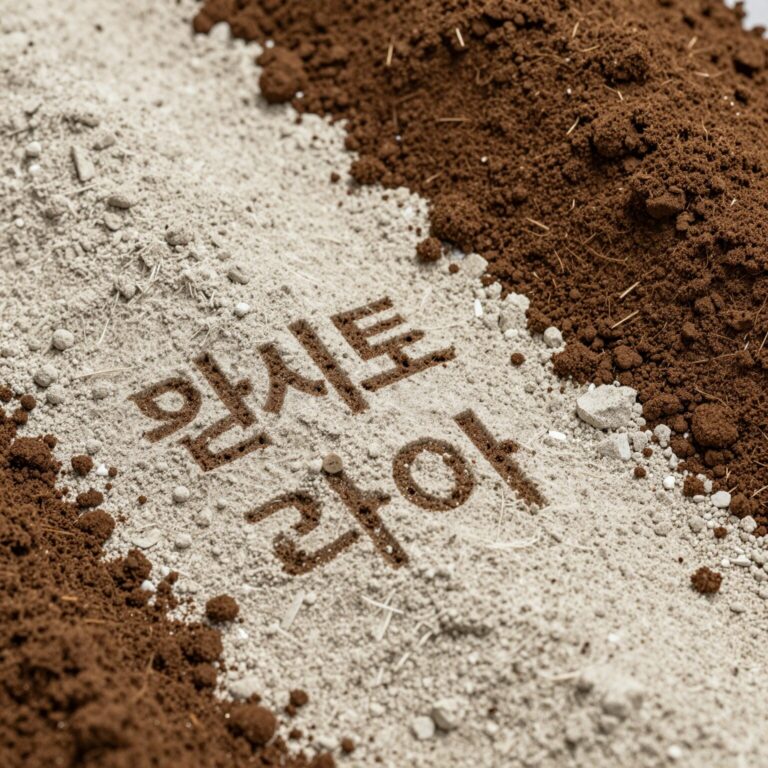 원예용 상토 마사토 펄라이트가 섞인 화분 분갈이 흙 배합